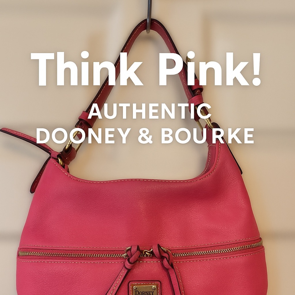 Dooney & Bourke Vibrant Pink Leather Shoulder Bag